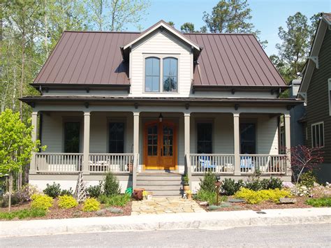 brown house red roof metal|brown roof exterior color schemes.